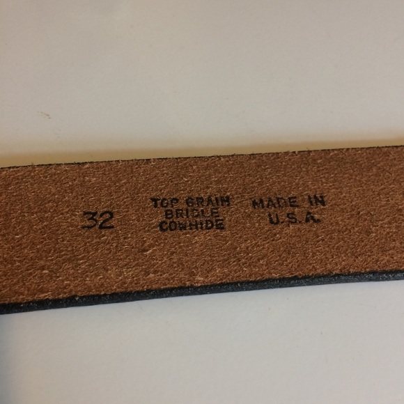 Vintage NOS Black Leather Western Style Belt, 32 - Picture 5 of 6